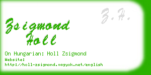 zsigmond holl business card